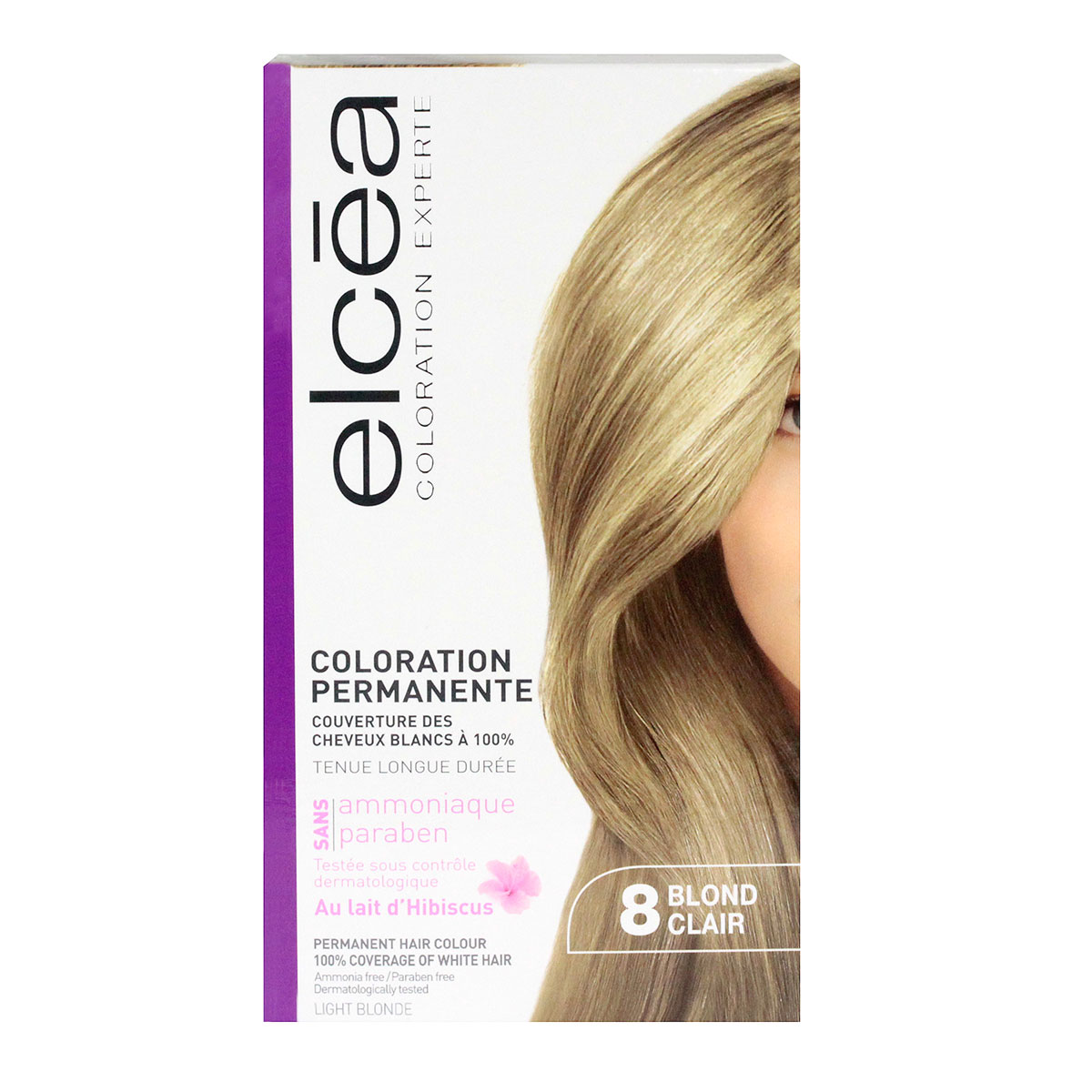 Coloration permanente couleur 8 blond clair