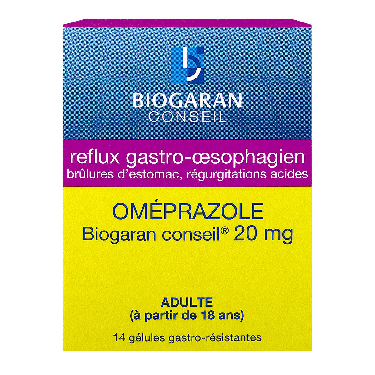 Omeprazole 20mg 14 comprimés