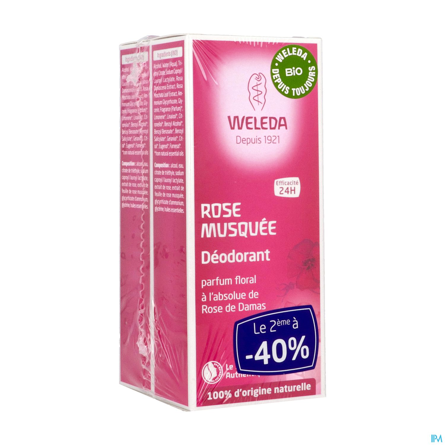 WELEDA DUO DEOD ROSE 24H 2X100ML
