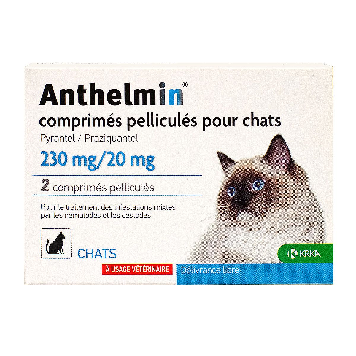 Anthelmin chats 2 comprimés