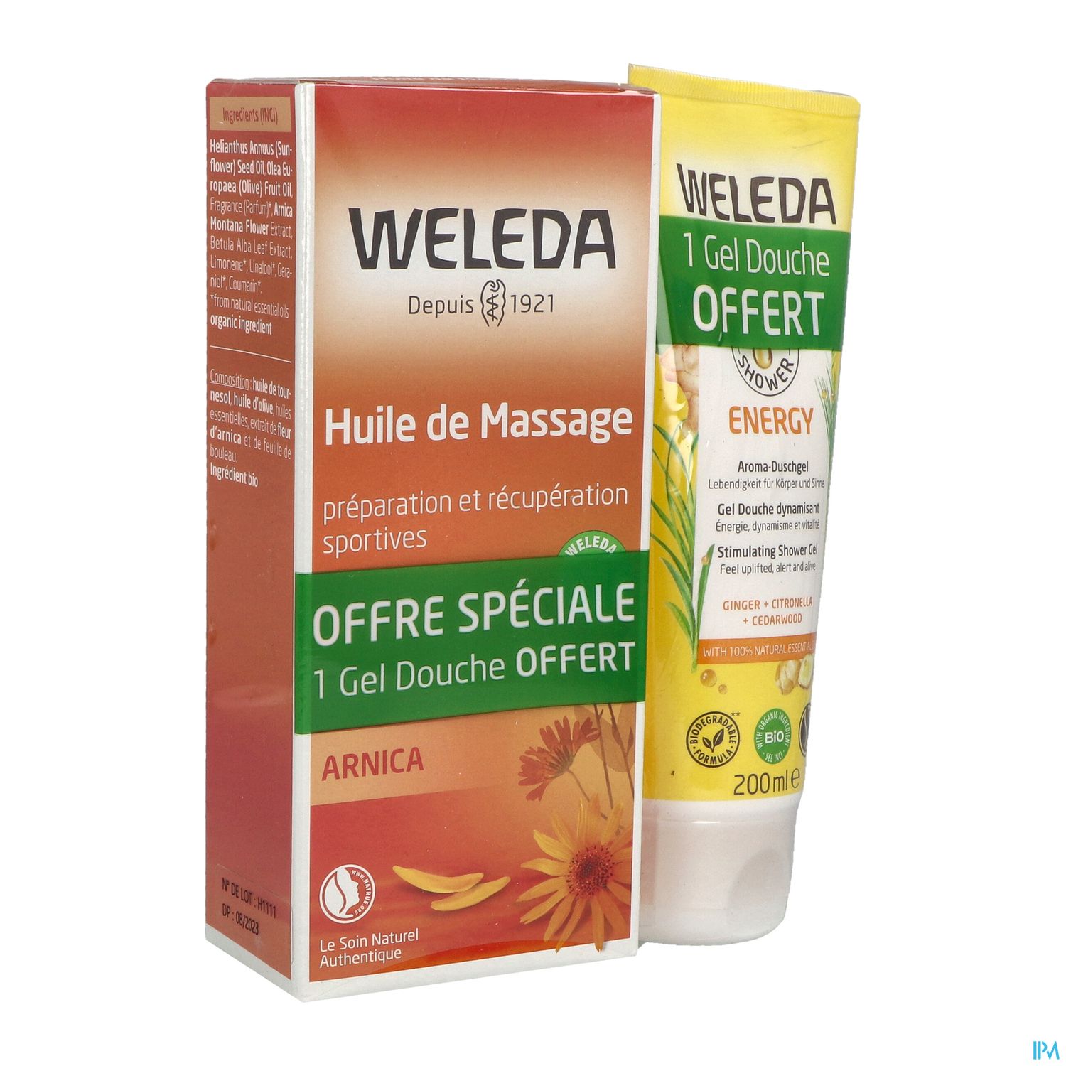 WELEDA HLE MASSAG ARNICA 200ML+OFF